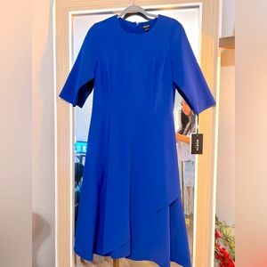 NWT Worth mid-sleeve midi dress - royal blue - with tags